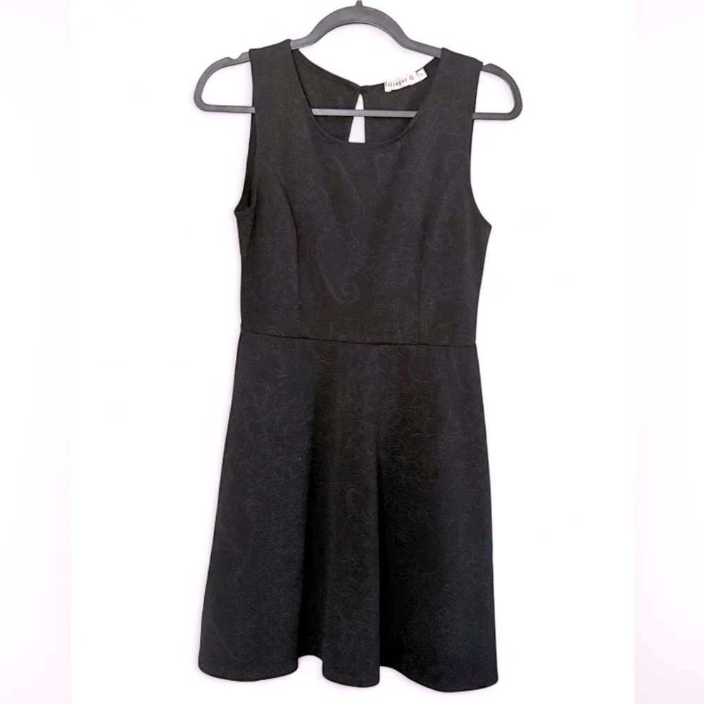 Women’s Black Embossed Cocktail Dress EUC